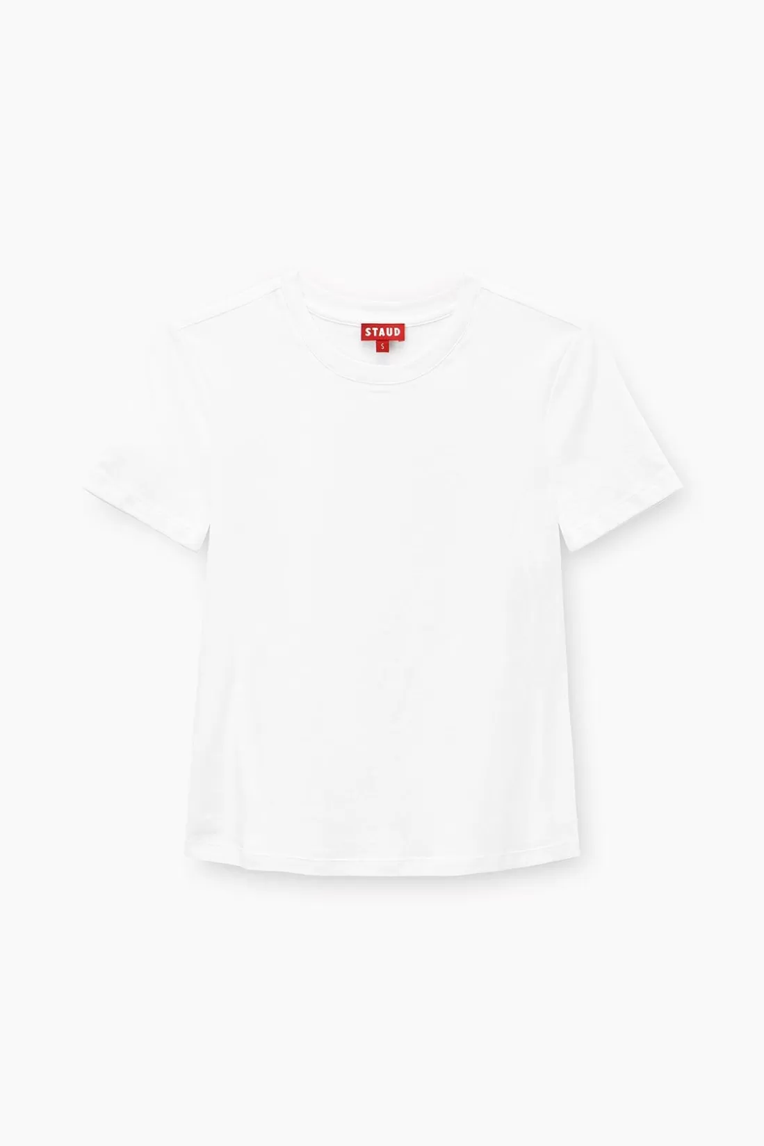 STAUD -CREW NECK T SHIRT - WHITE