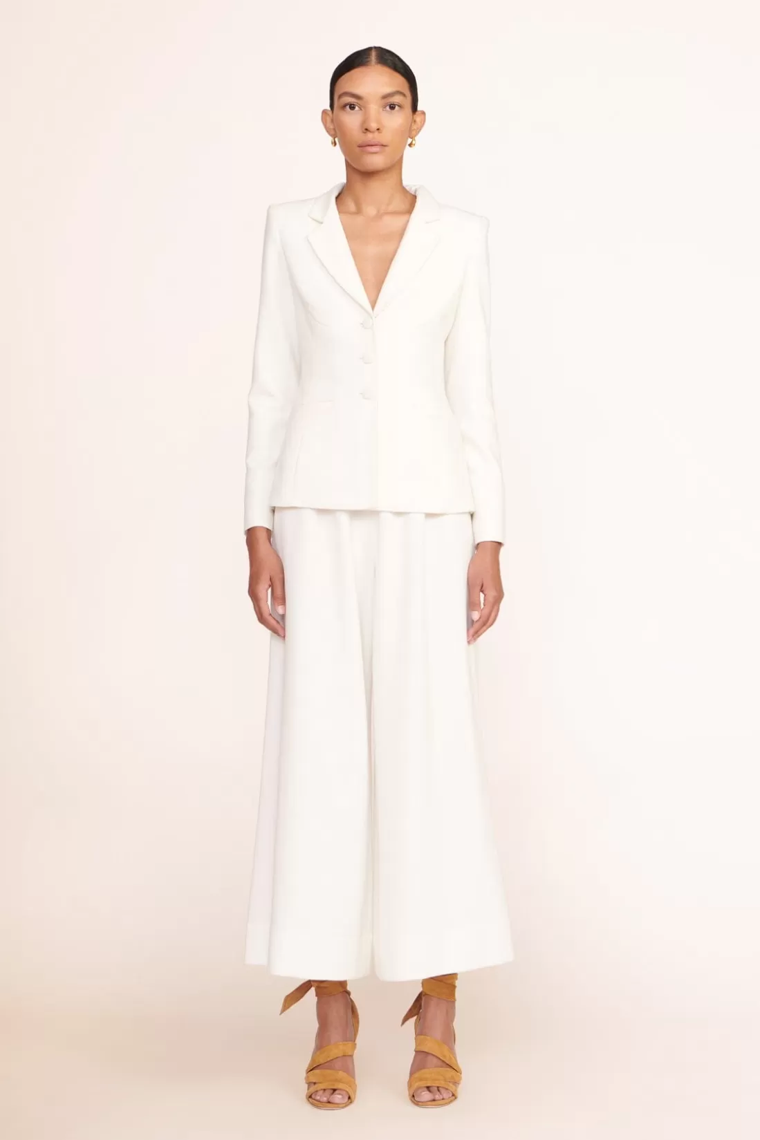 STAUD Bridal Dresses-CROPPED CALEB PANT - IVORY