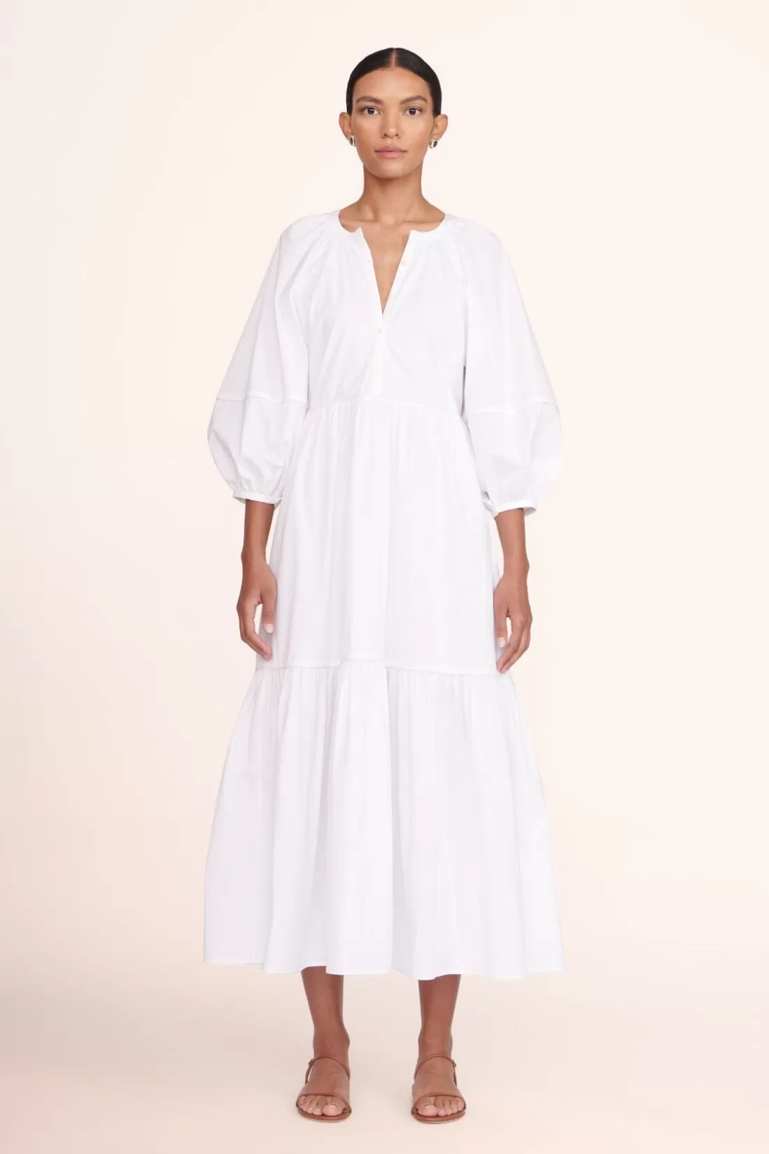 STAUD -DEMI DRESS - WHITE