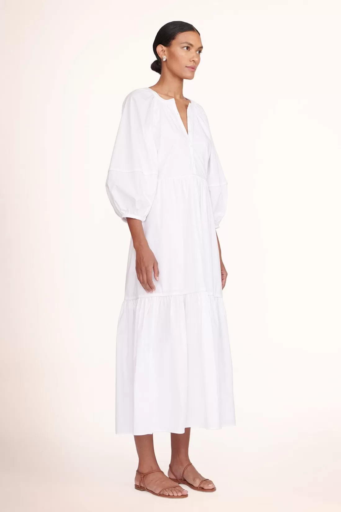 STAUD -DEMI DRESS - WHITE