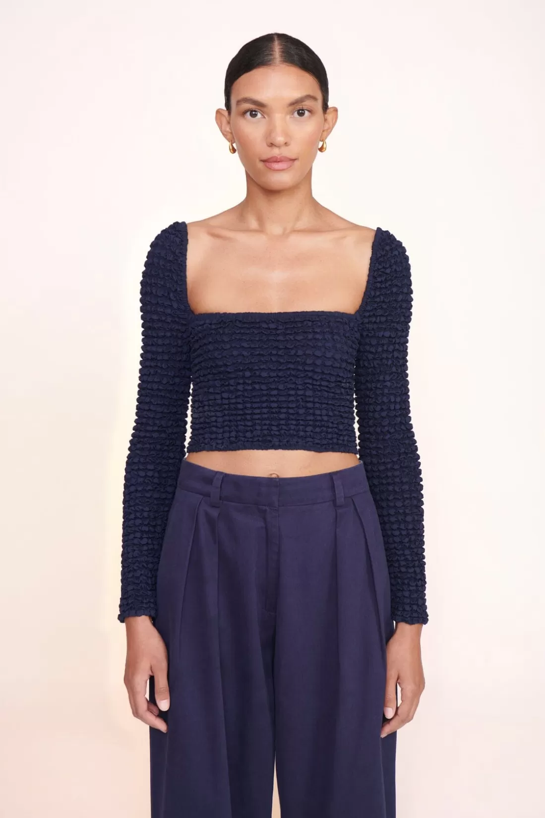 STAUD -ELEANORA TOP - NAVY