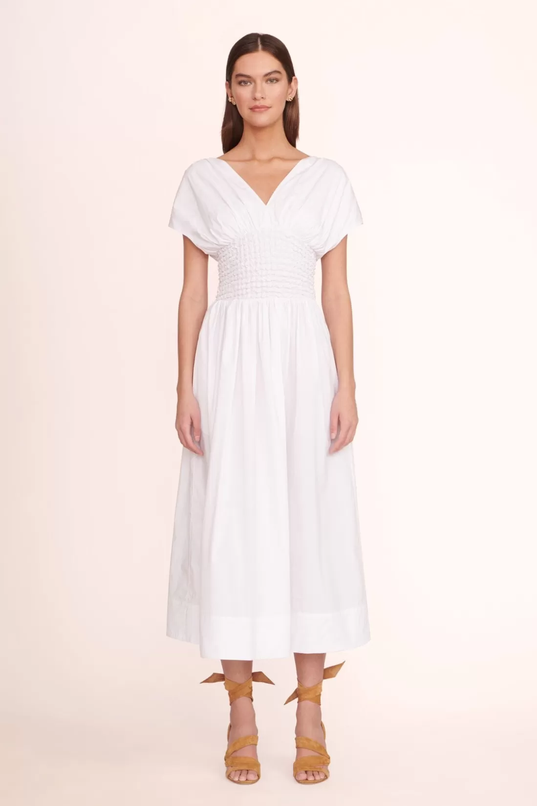 STAUD -JACKSON DRESS - WHITE