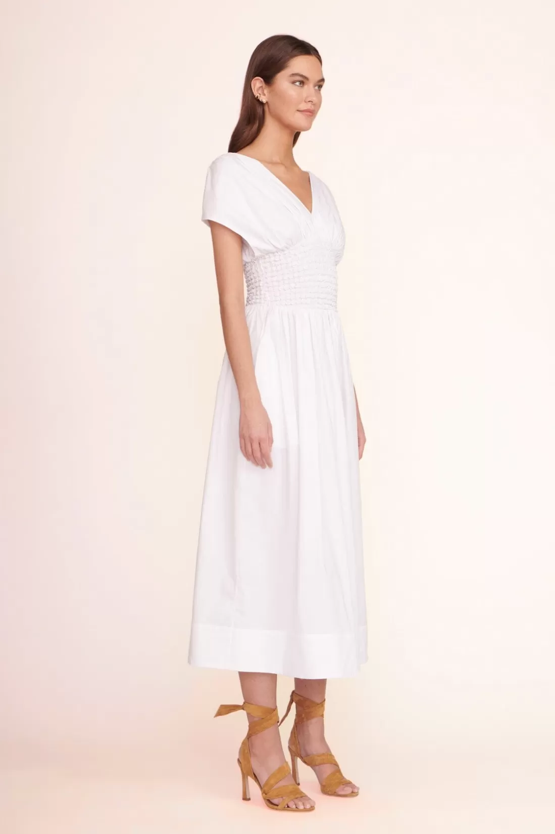 STAUD -JACKSON DRESS - WHITE