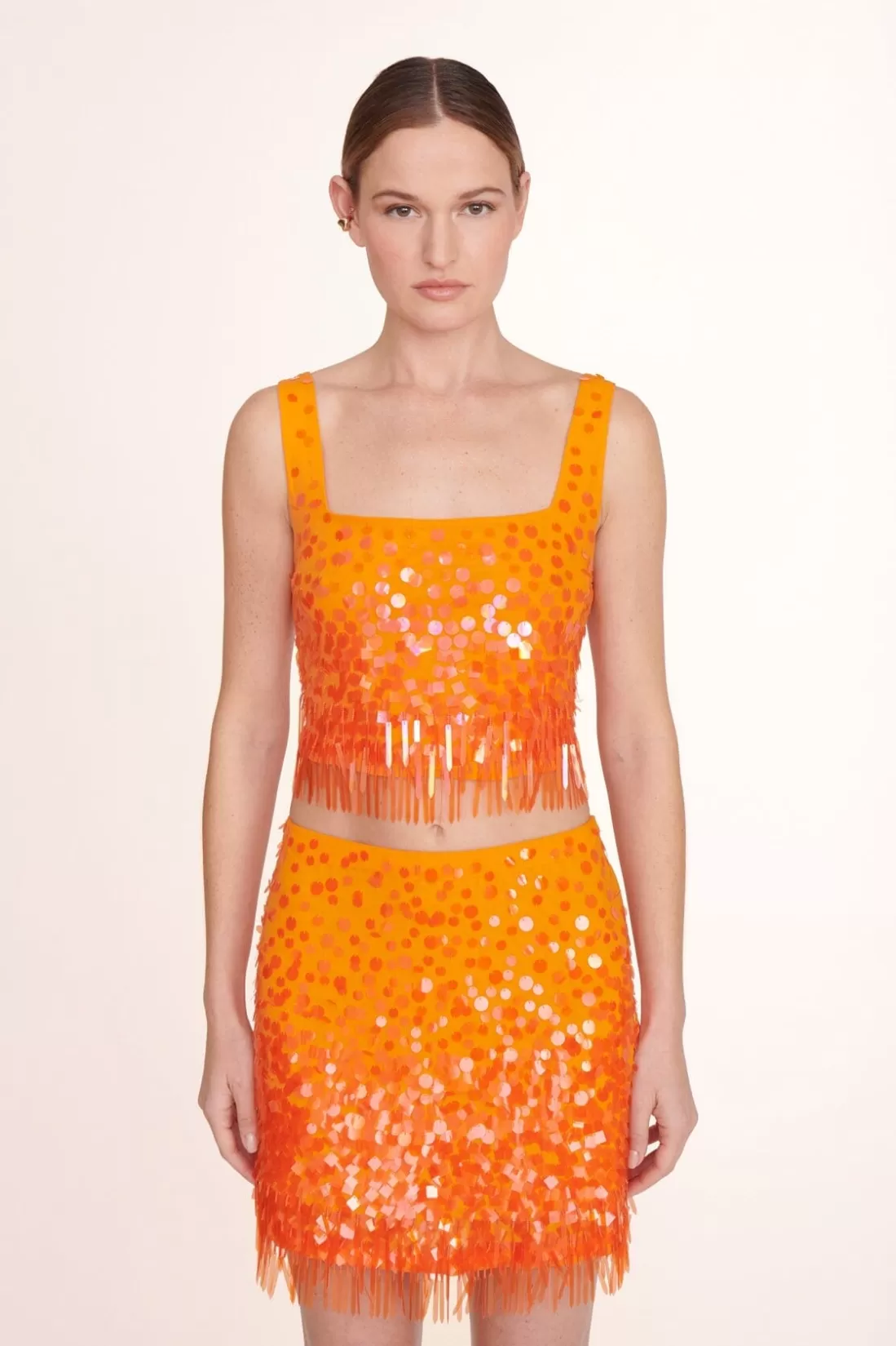 STAUD Occasion Dresses-JASMIN TOP - PAPAYA