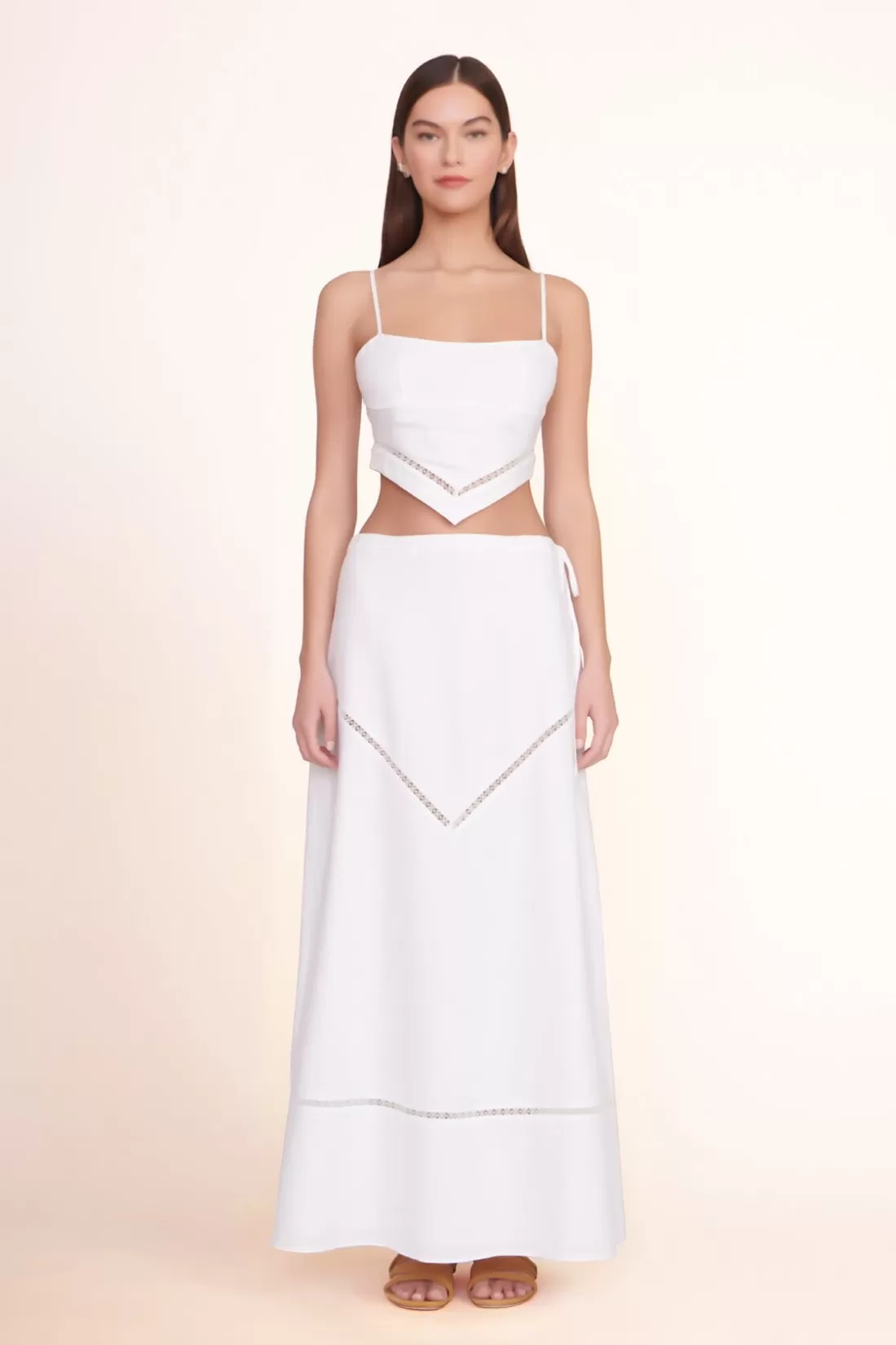 STAUD -KATHLEEN SKIRT - WHITE