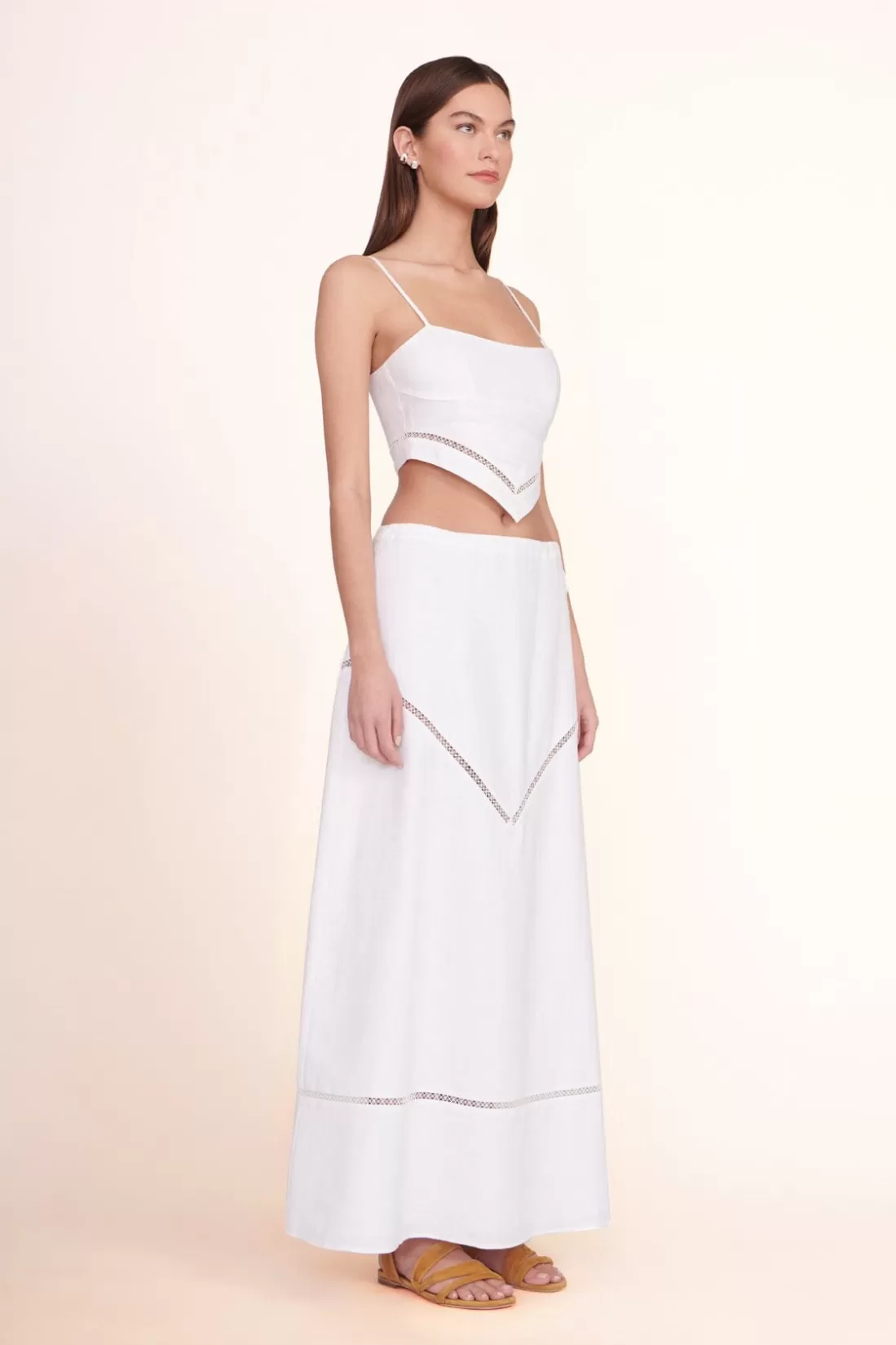 STAUD -KATHLEEN SKIRT - WHITE