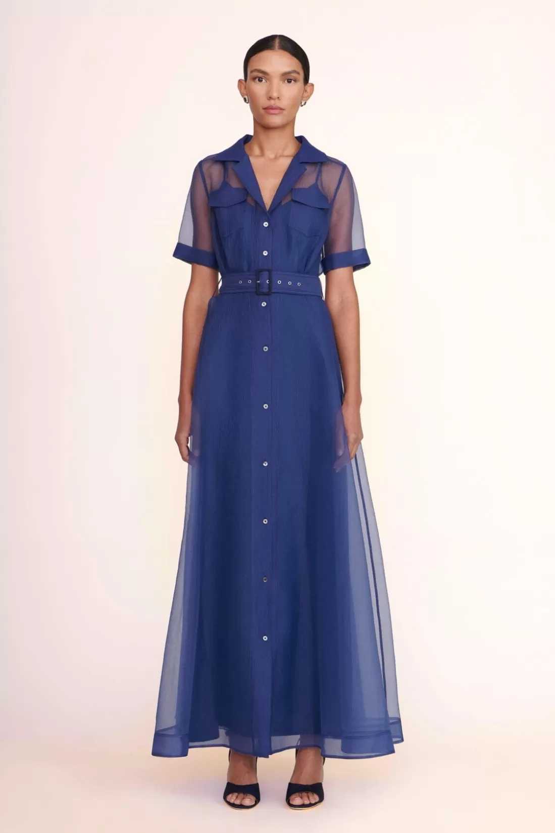 STAUD -MILLIE DRESS ORGANZA - NAVY