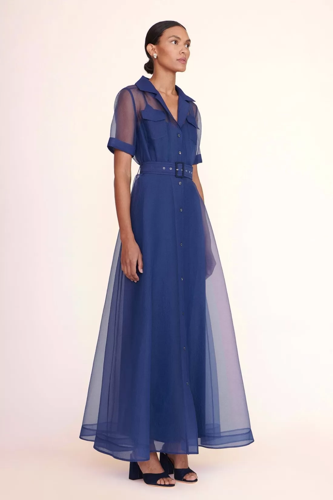 STAUD -MILLIE DRESS ORGANZA - NAVY