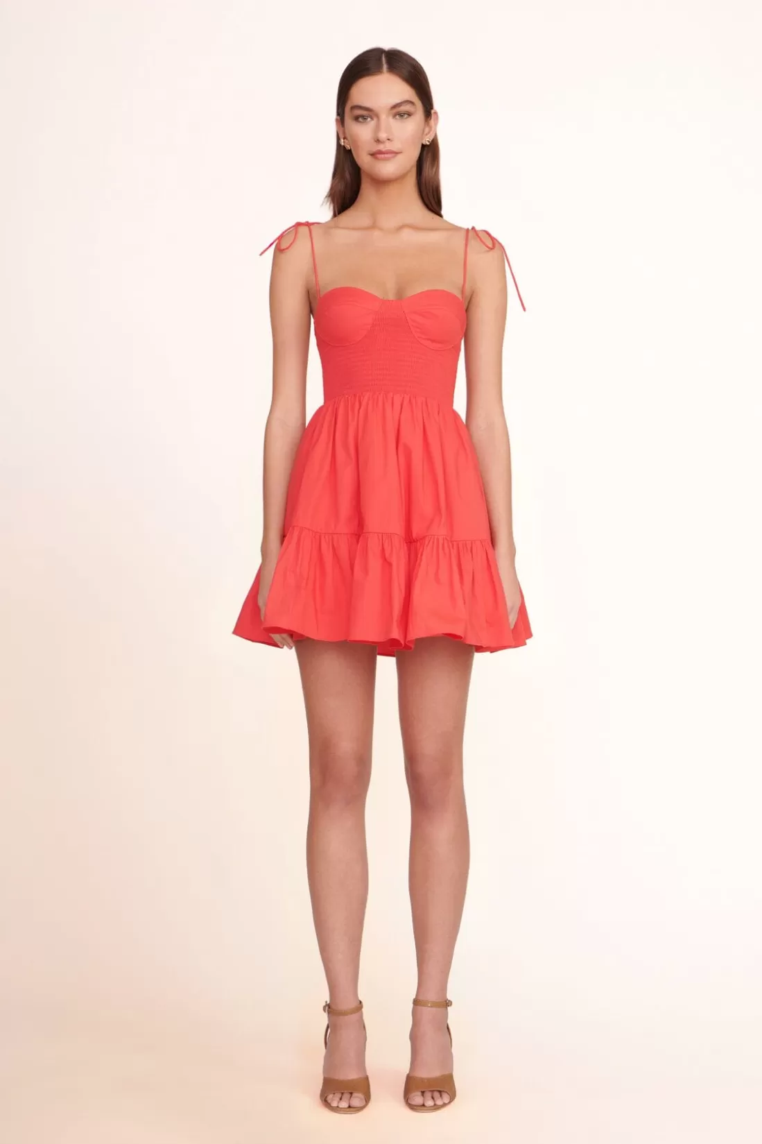 STAUD -MINI LANDRY DRESS - HIBISCUS