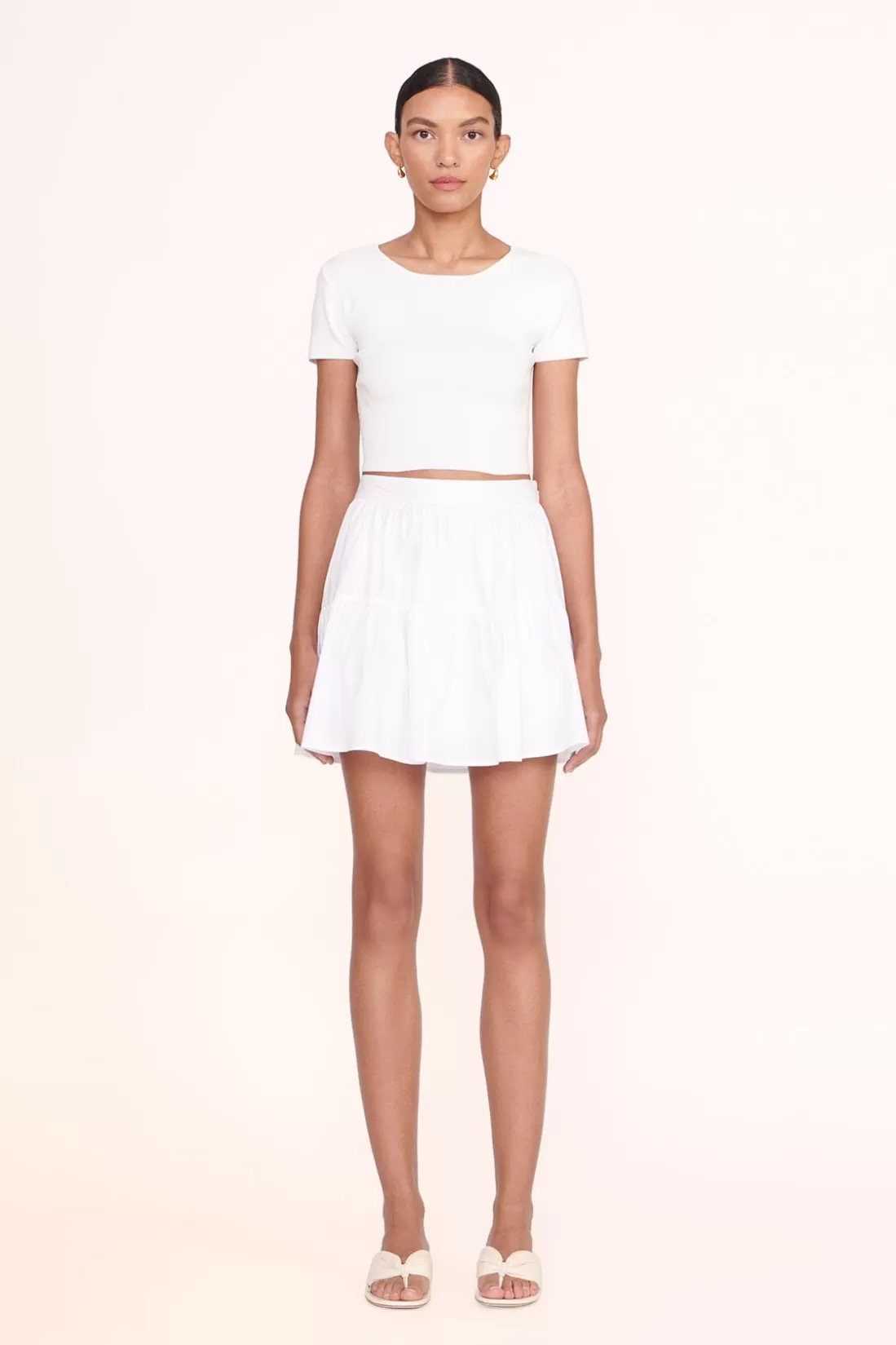 STAUD -MINI SEA SKIRT - WHITE