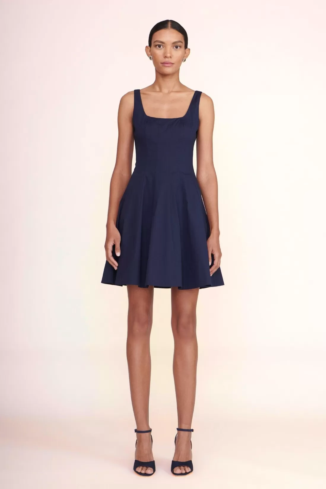 STAUD -MINI WELLS DRESS - NAVY