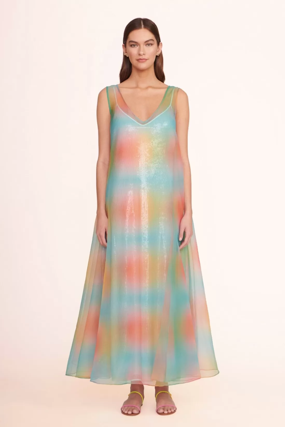 STAUD -SAMANTHA DRESS - MULTI AURA