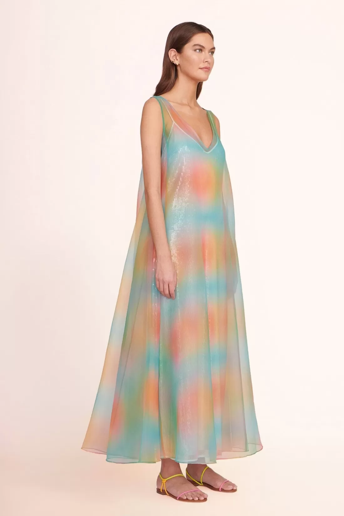 STAUD -SAMANTHA DRESS - MULTI AURA