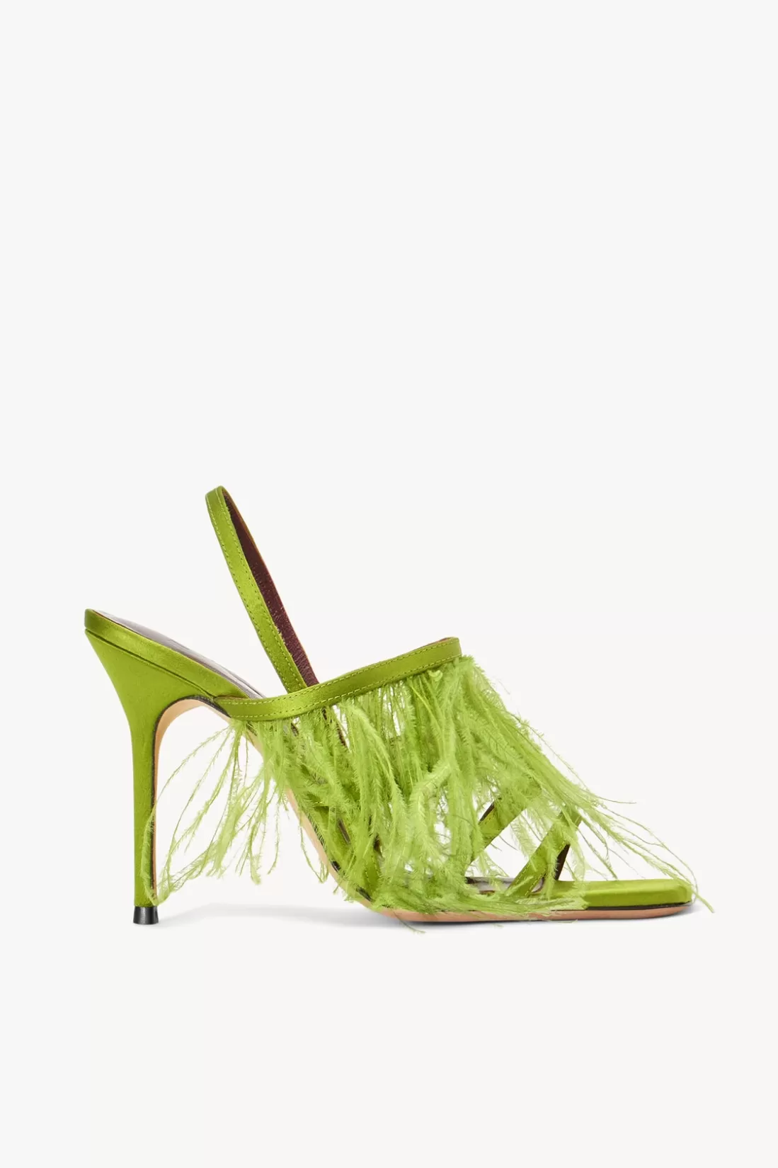 STAUD - ANISE FEATHER HEEL ACID GREEN