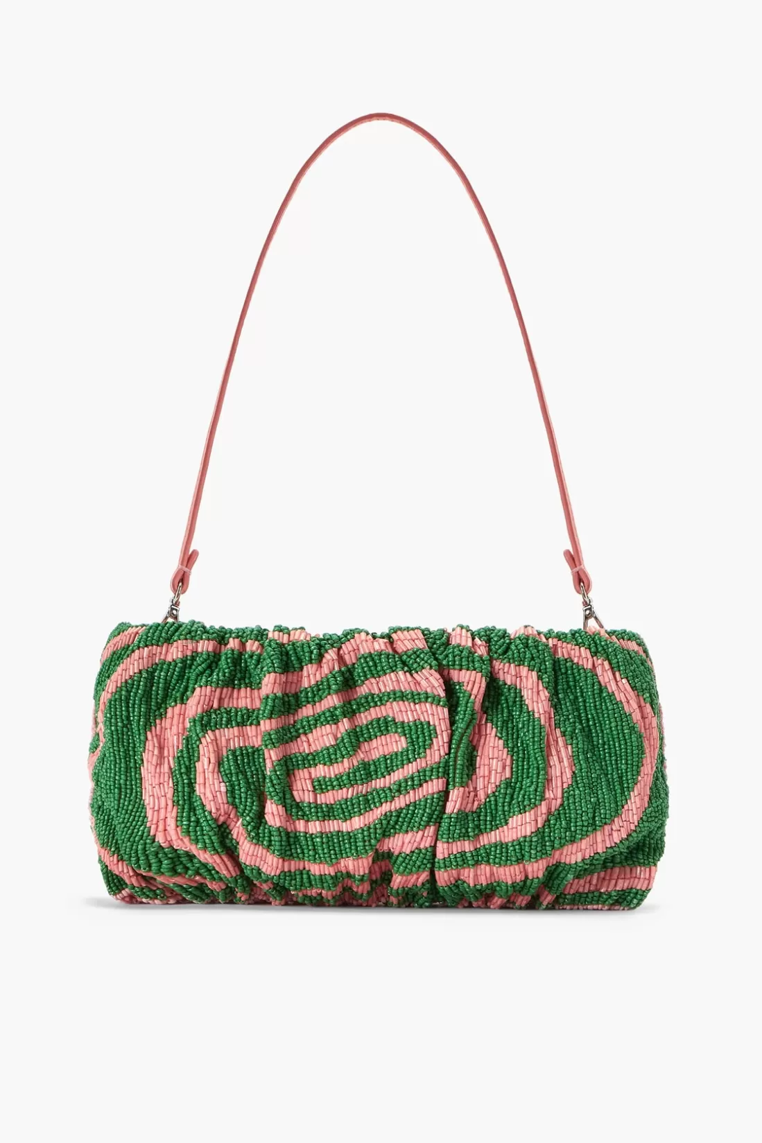 STAUD - BEADED BEAN BAG EMERALD ACID SWIRL