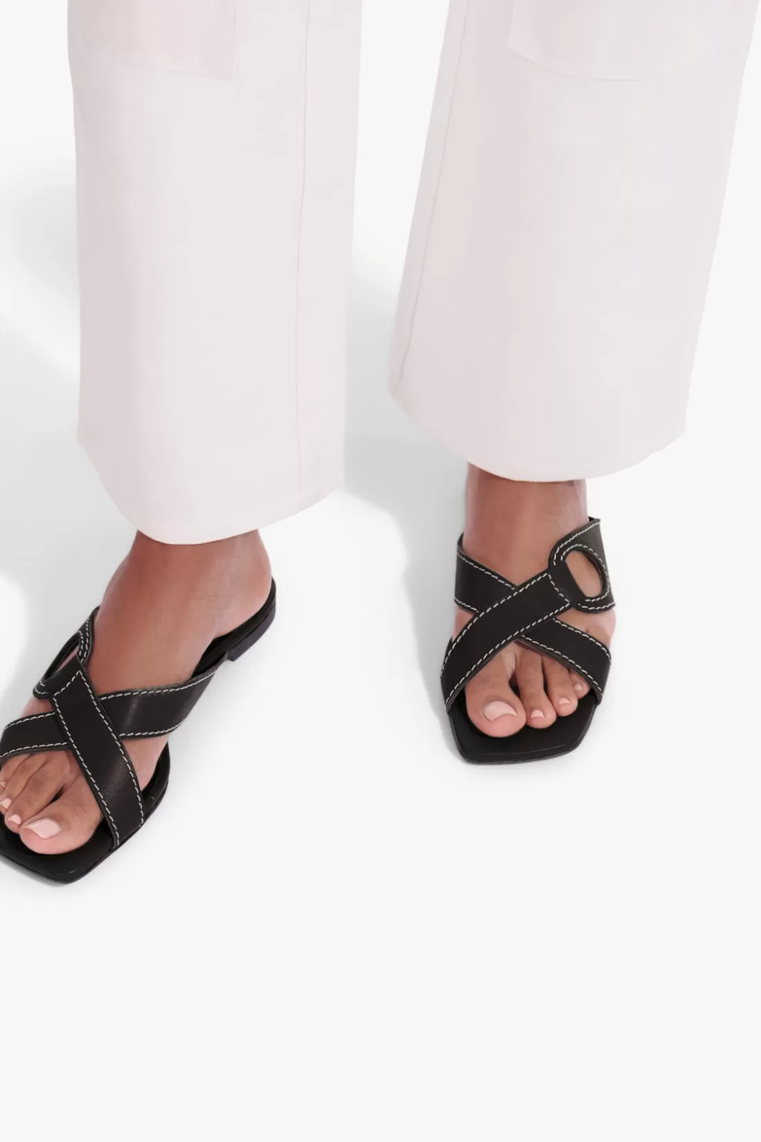 STAUD - CAMILLE SANDAL BLACK