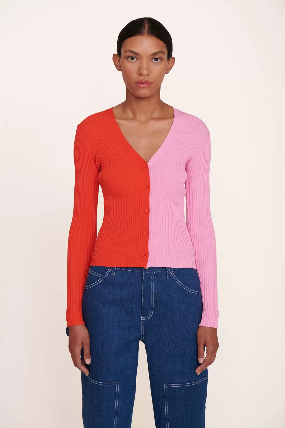 STAUD - CARGO SWEATER POPPY ROSEBUD