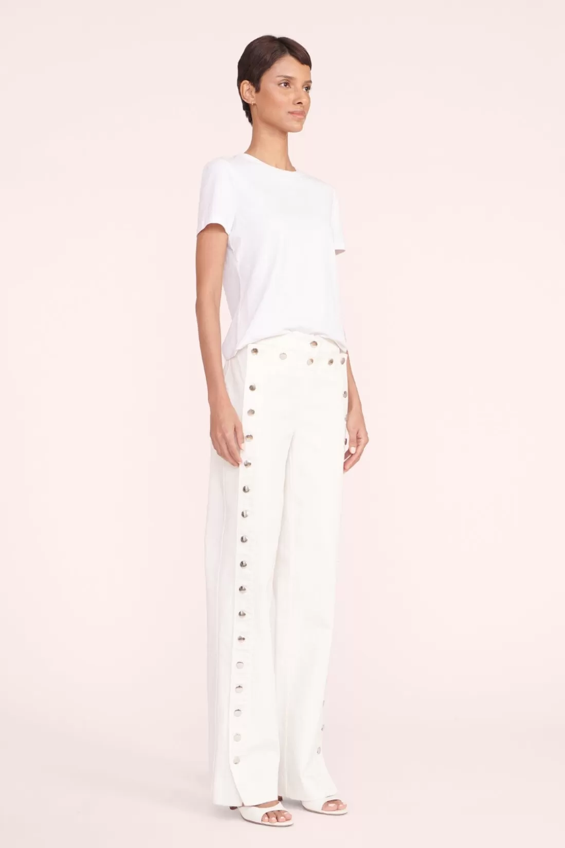 STAUD - CARTER PANT WHITE