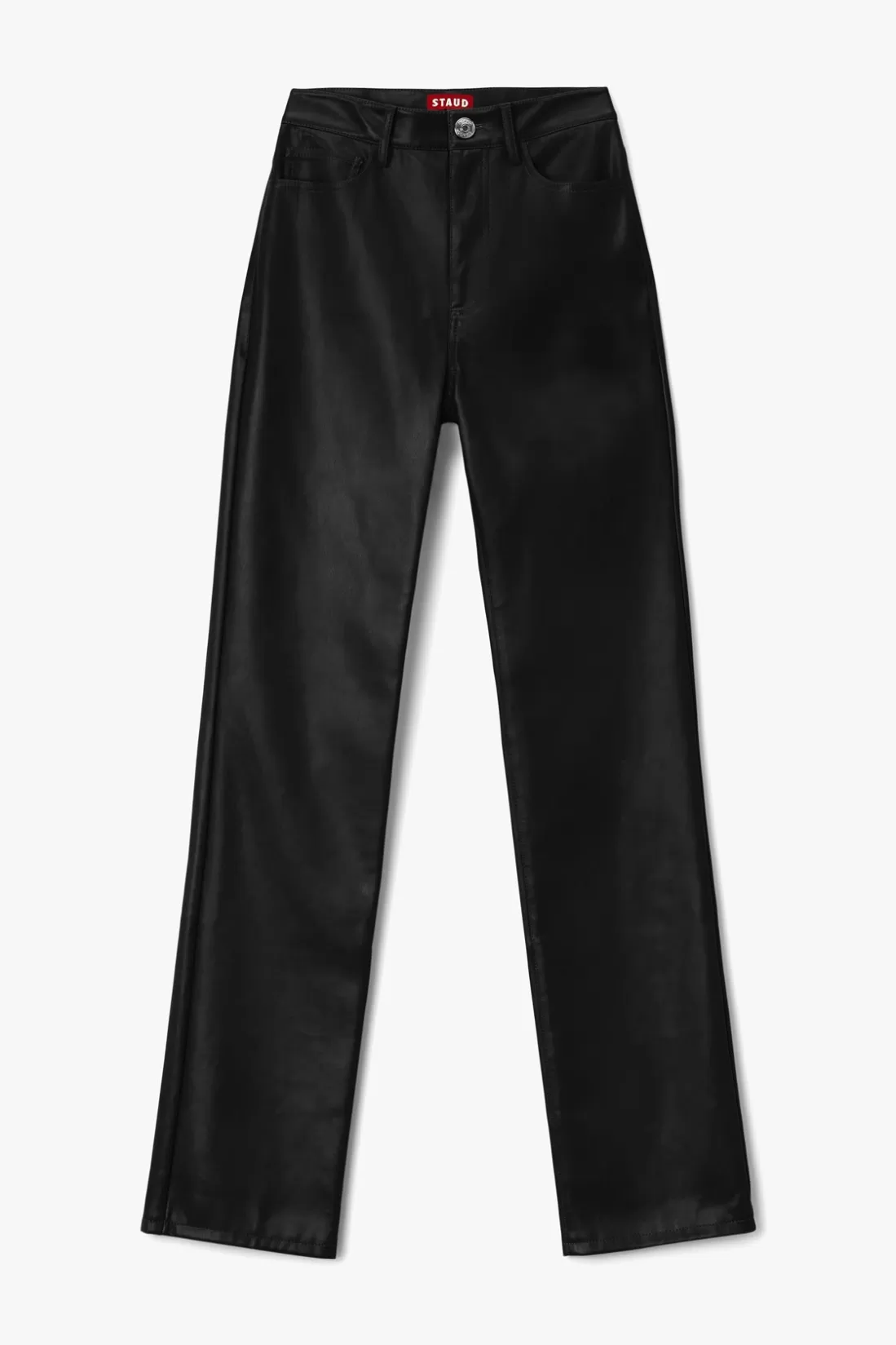 STAUD - CHISEL PANT BLACK VEGAN LEATHER