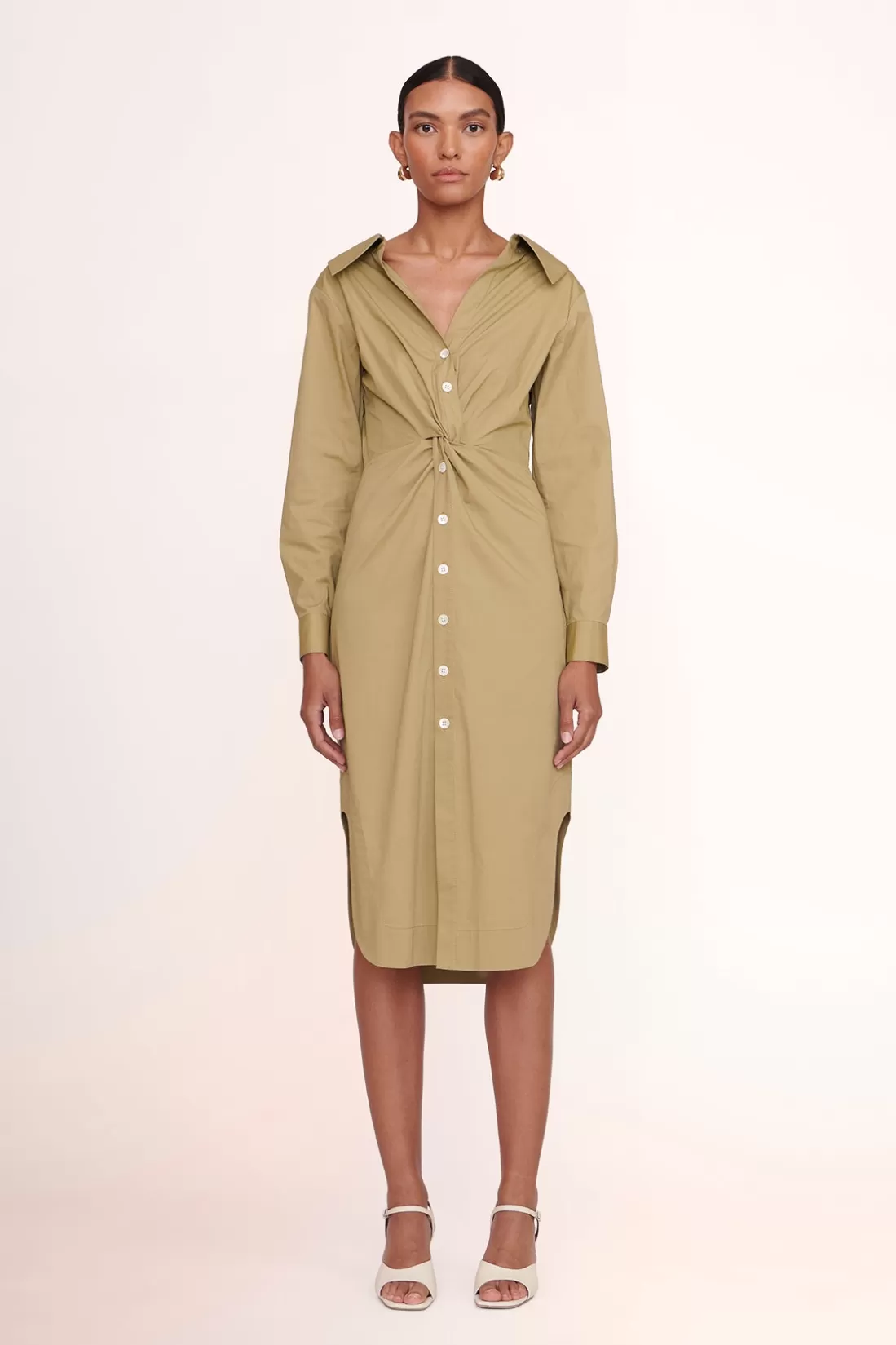 STAUD - CLEA DRESS KHAKI