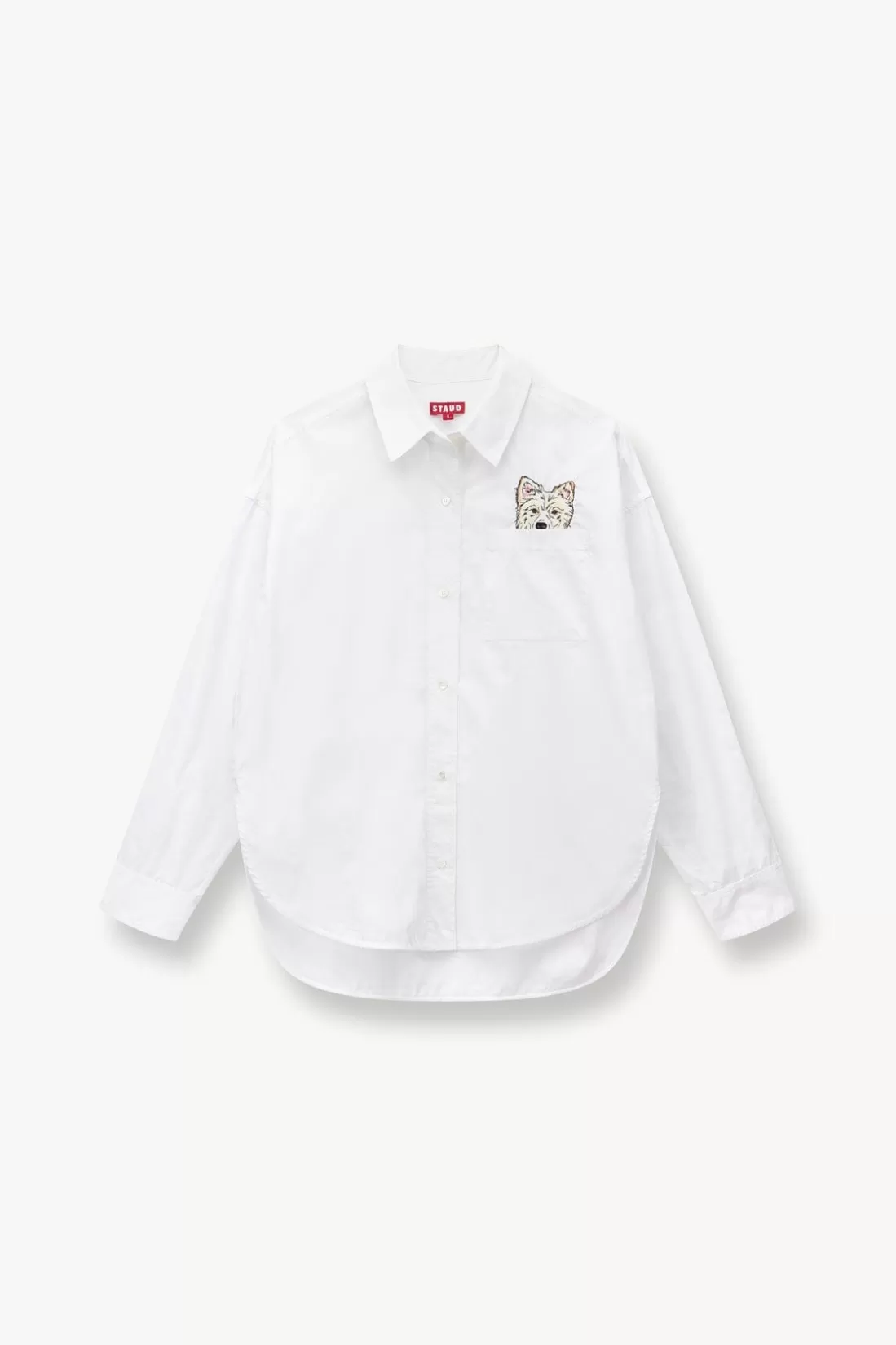 STAUD Pet Ready To Wear- CUSTOM CLASSIC OVERSIZED SHIRT WHITE