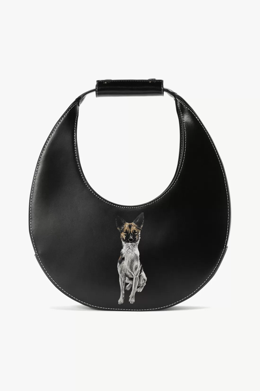 STAUD Pet Handbags- CUSTOM MOON BAG BLACK