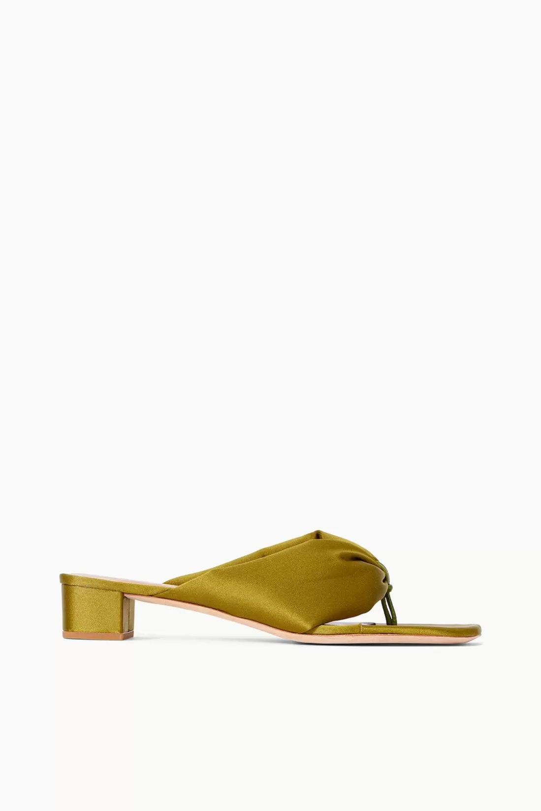 STAUD - DAHLIA SANDAL SATIN OLIVE