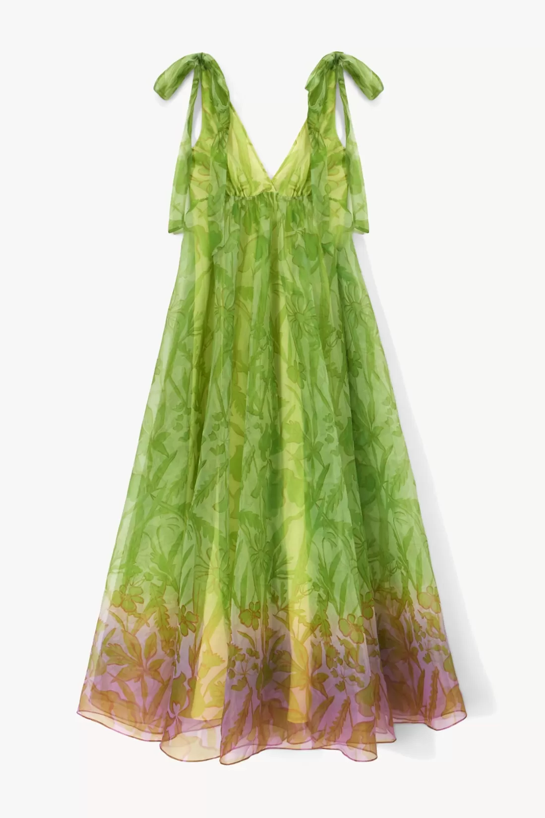 STAUD Occasion Dresses- DANDELION DRESS LIME/MAGENTA WILDFLOWERS LIME MAGENTA WILDFLOWERS