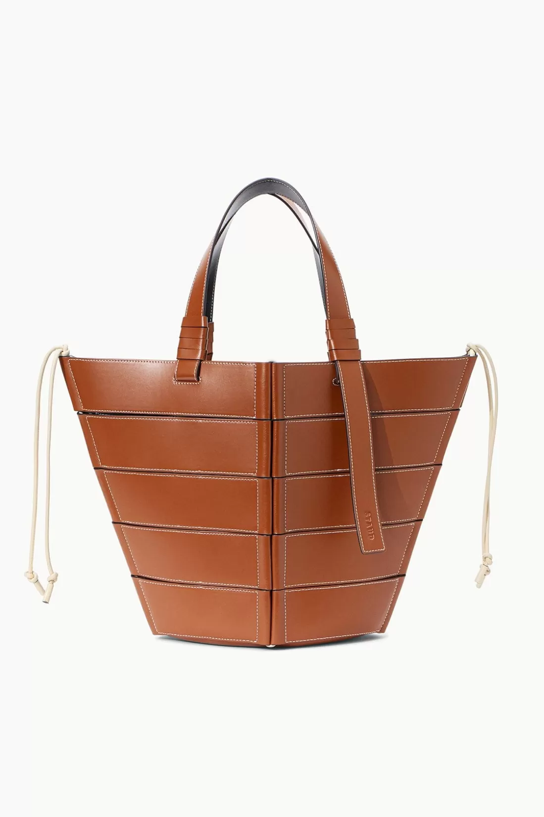 STAUD - DIAMOND TOTE TAN CREAM