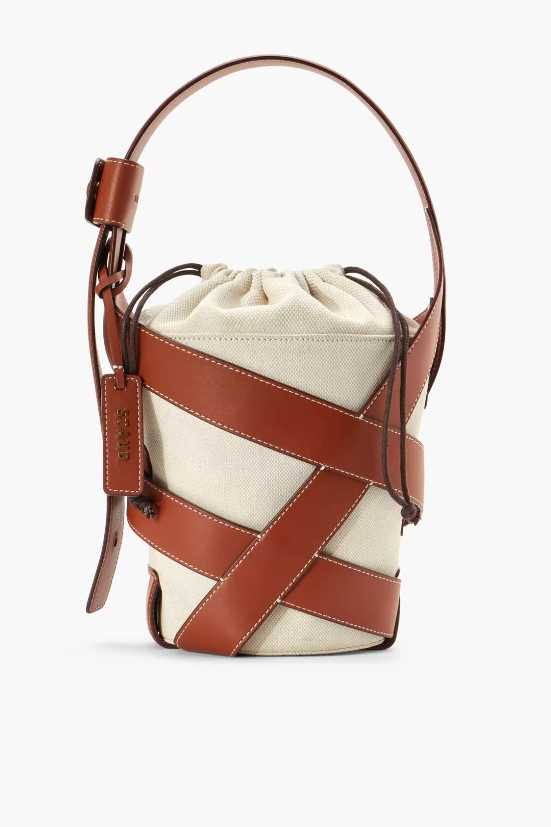 STAUD - HIVE BUCKET BAG CREAM TAN