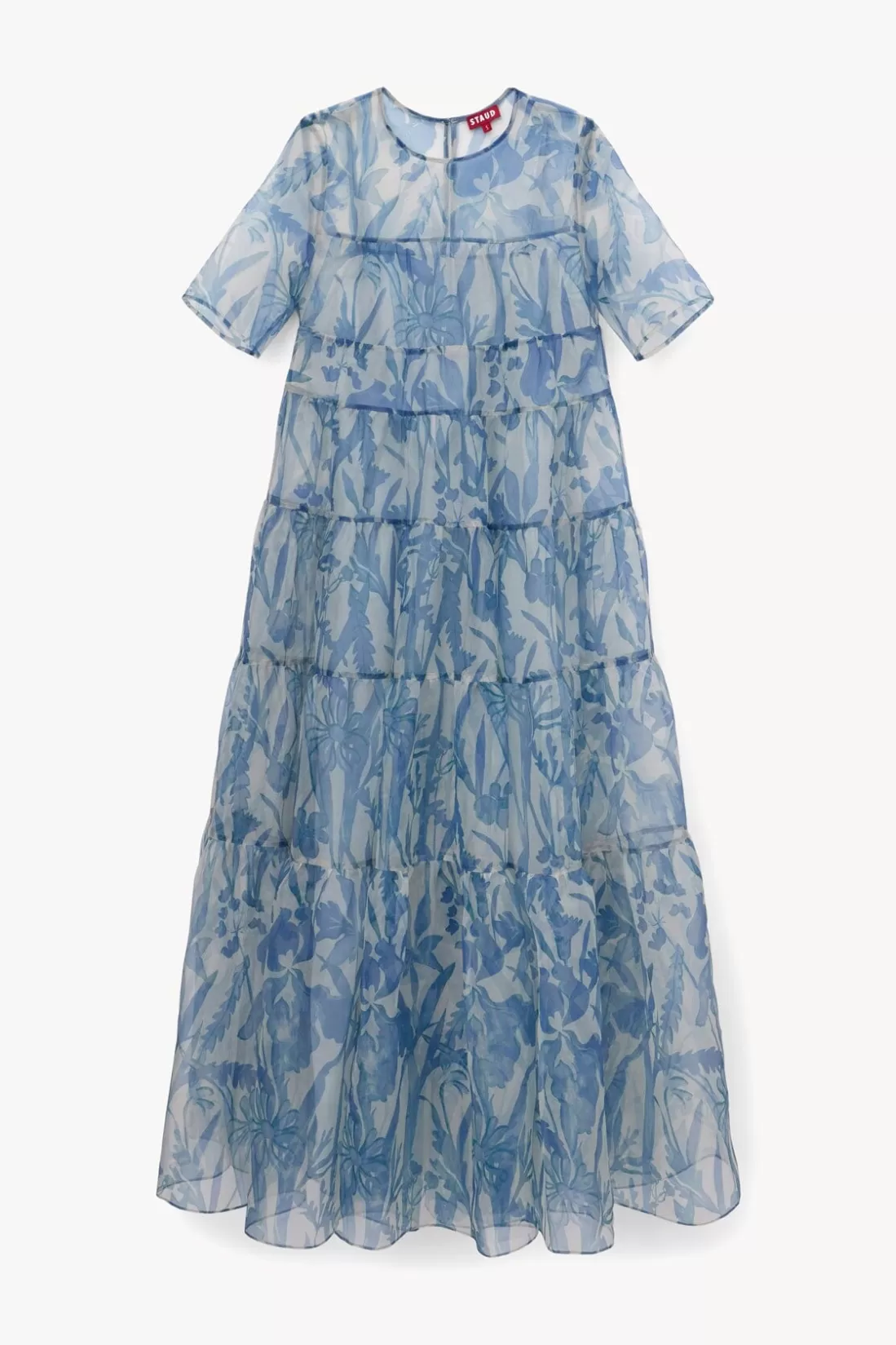 STAUD Occasion Dresses- HYACINTH DRESS SKY WILDFLOWERS