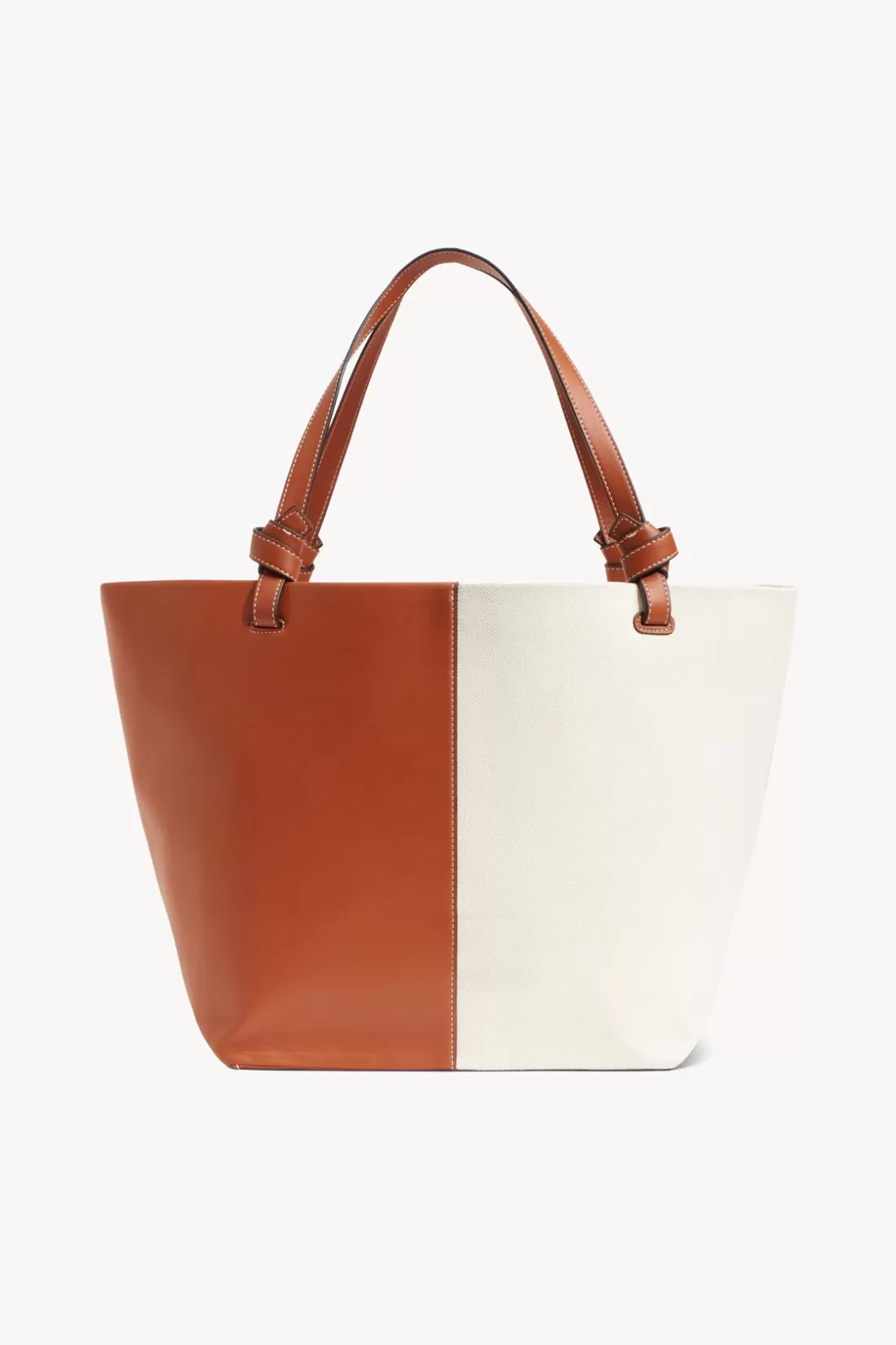 STAUD - IDA CANVAS TOTE BAG CREAM TAN