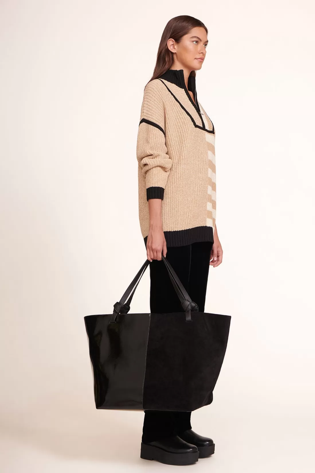 STAUD - IDA WEEKEND TOTE BAG BLACK