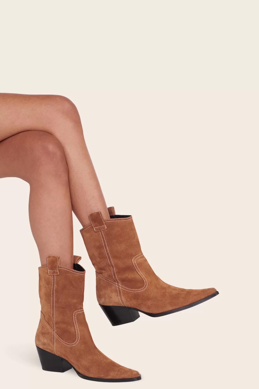 STAUD - JUNE BOOT TAN SUEDE