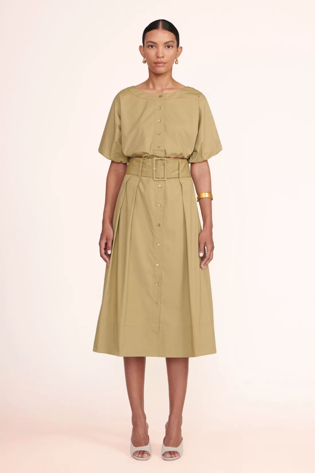 STAUD - KINGSLEY SKIRT KHAKI