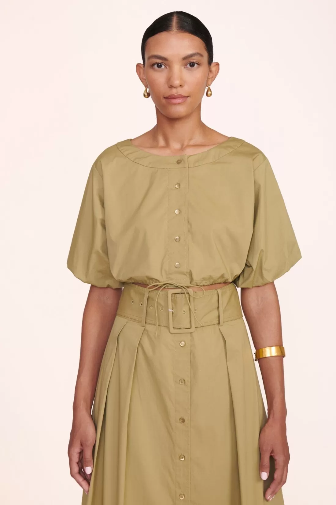 STAUD - KINGSLEY SKIRT KHAKI