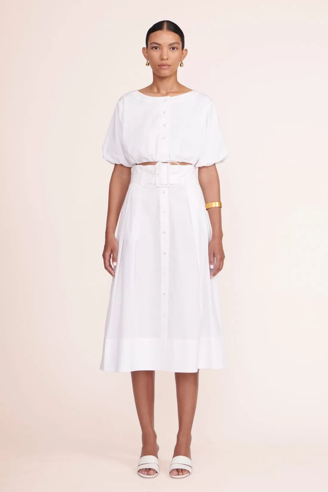 STAUD - KINGSLEY SKIRT WHITE