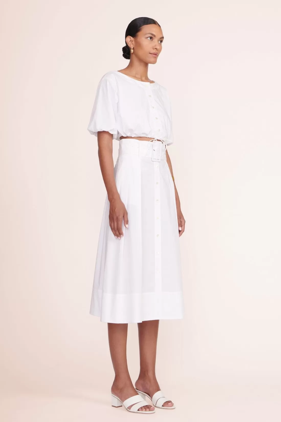 STAUD - KINGSLEY SKIRT WHITE