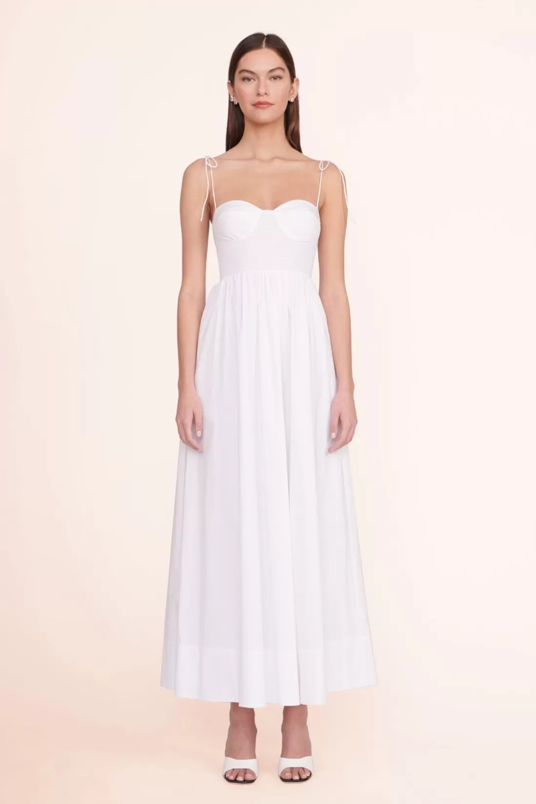 STAUD - LANDRY DRESS WHITE