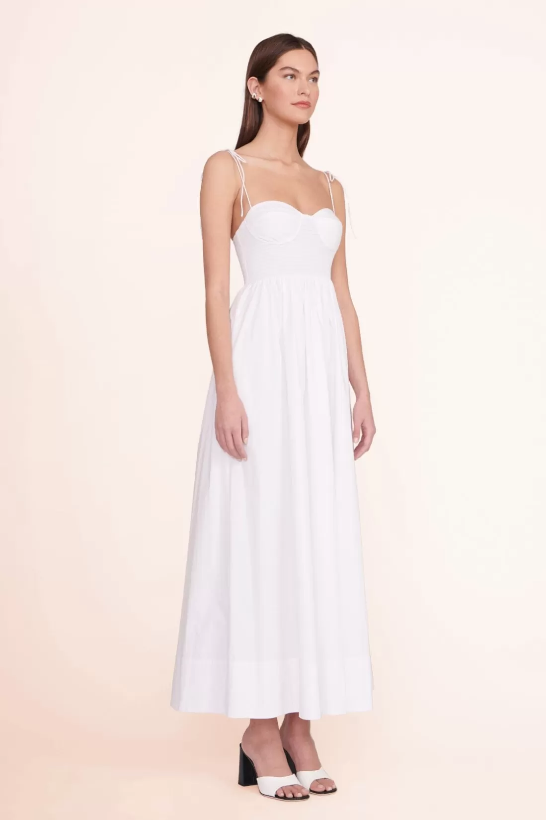 STAUD - LANDRY DRESS WHITE