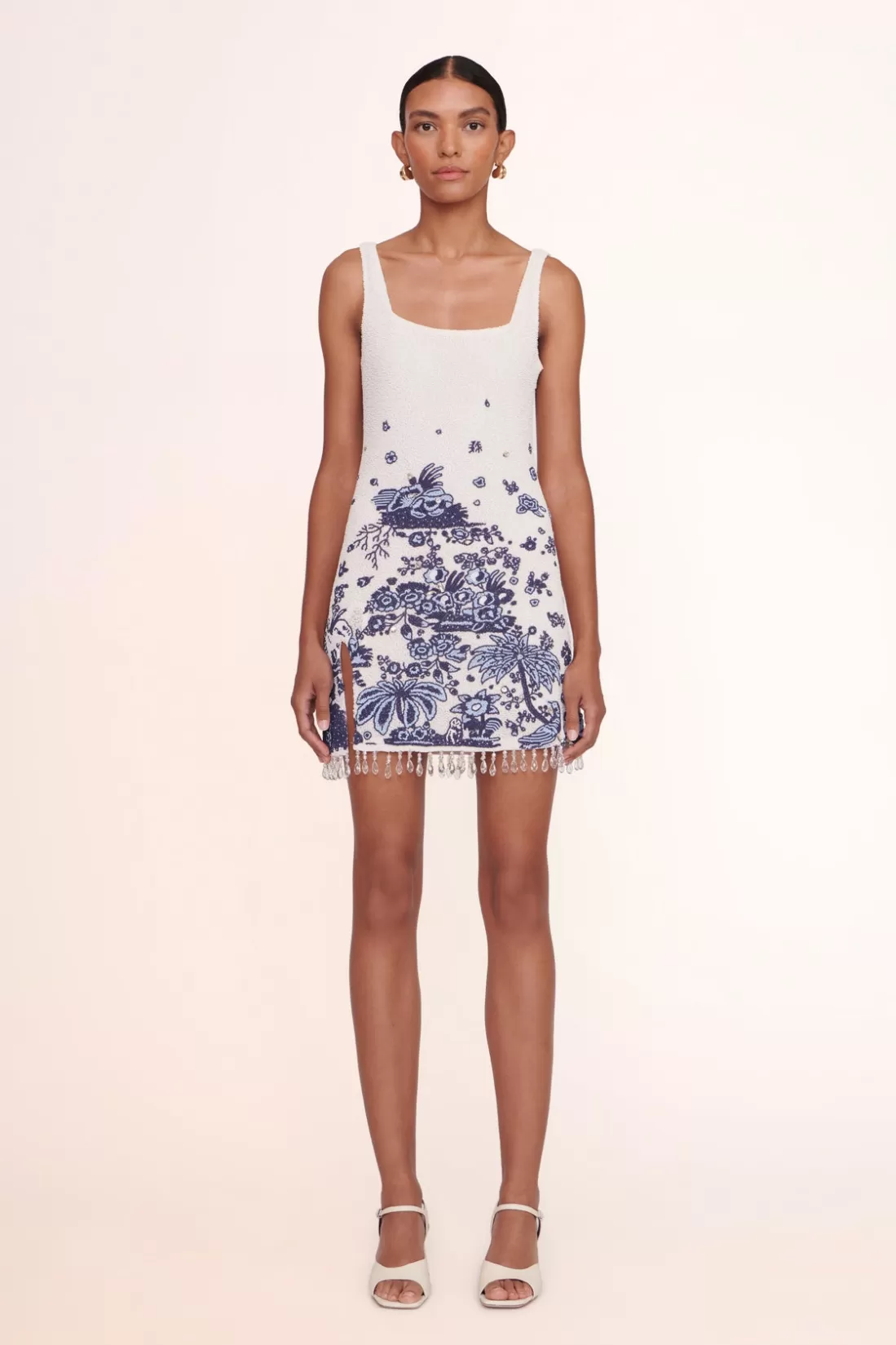 STAUD - LE SABLE DRESS BLUE TOILE