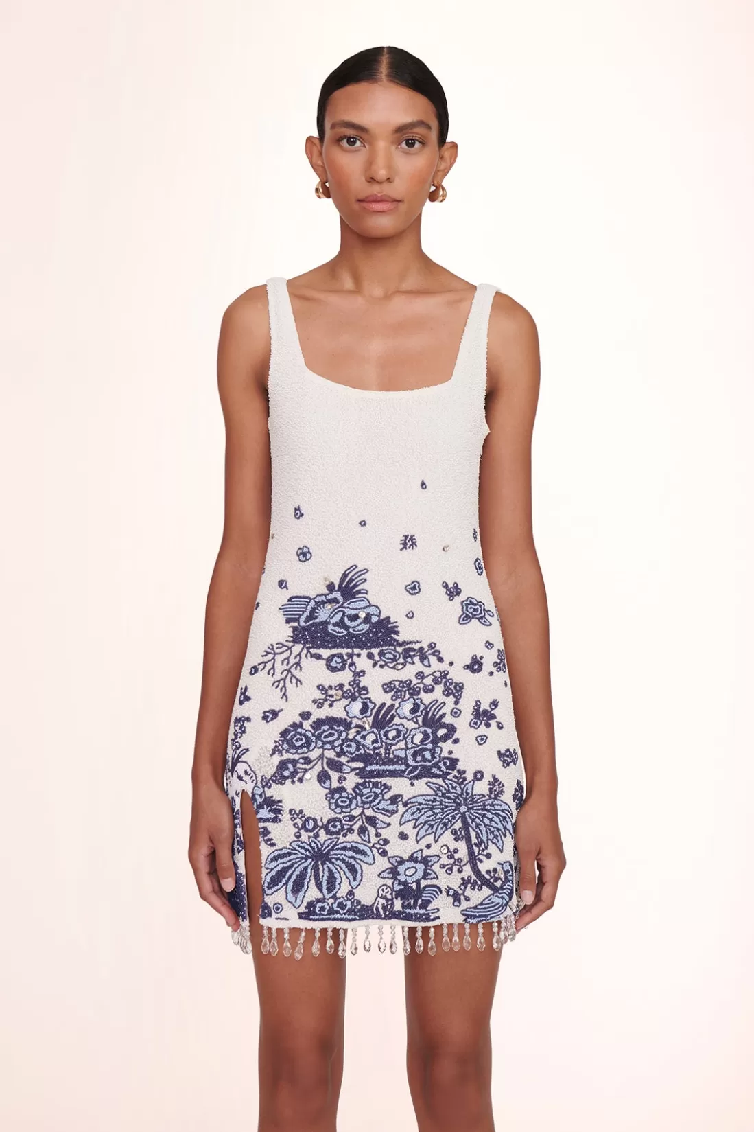 STAUD - LE SABLE DRESS BLUE TOILE