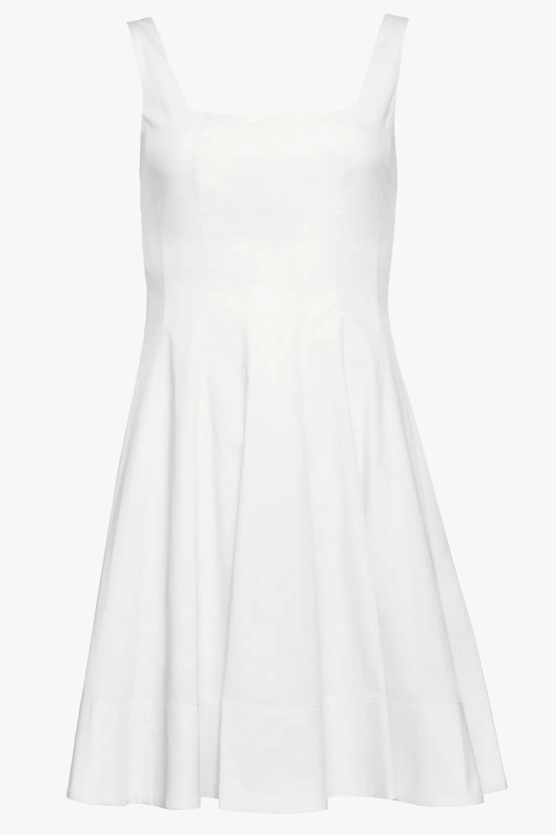 STAUD - MINI WELLS DRESS WHITE