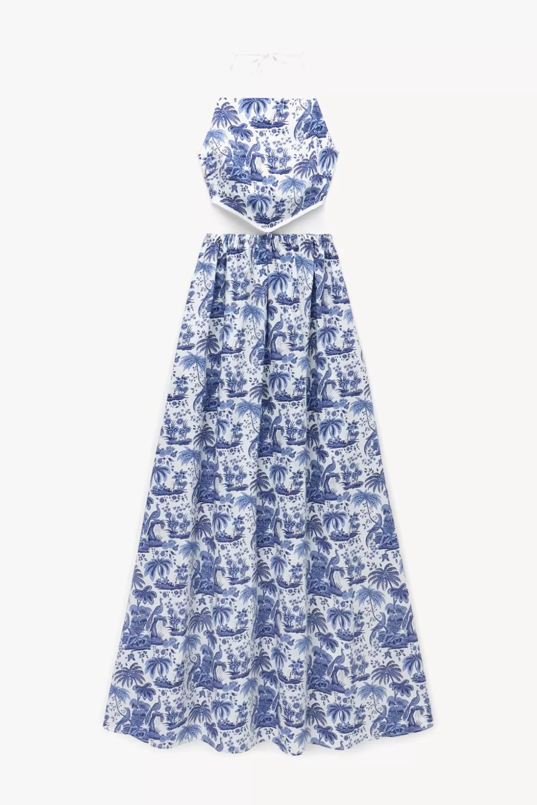 STAUD - MYLA DRESS BLUE TOILE