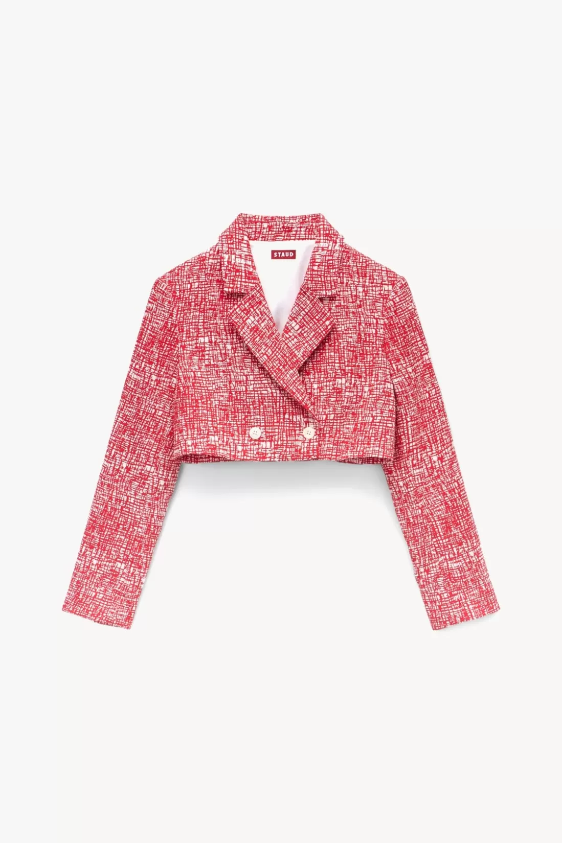 STAUD - NAVIGATION BLAZER PAPAYA CROSSHATCH