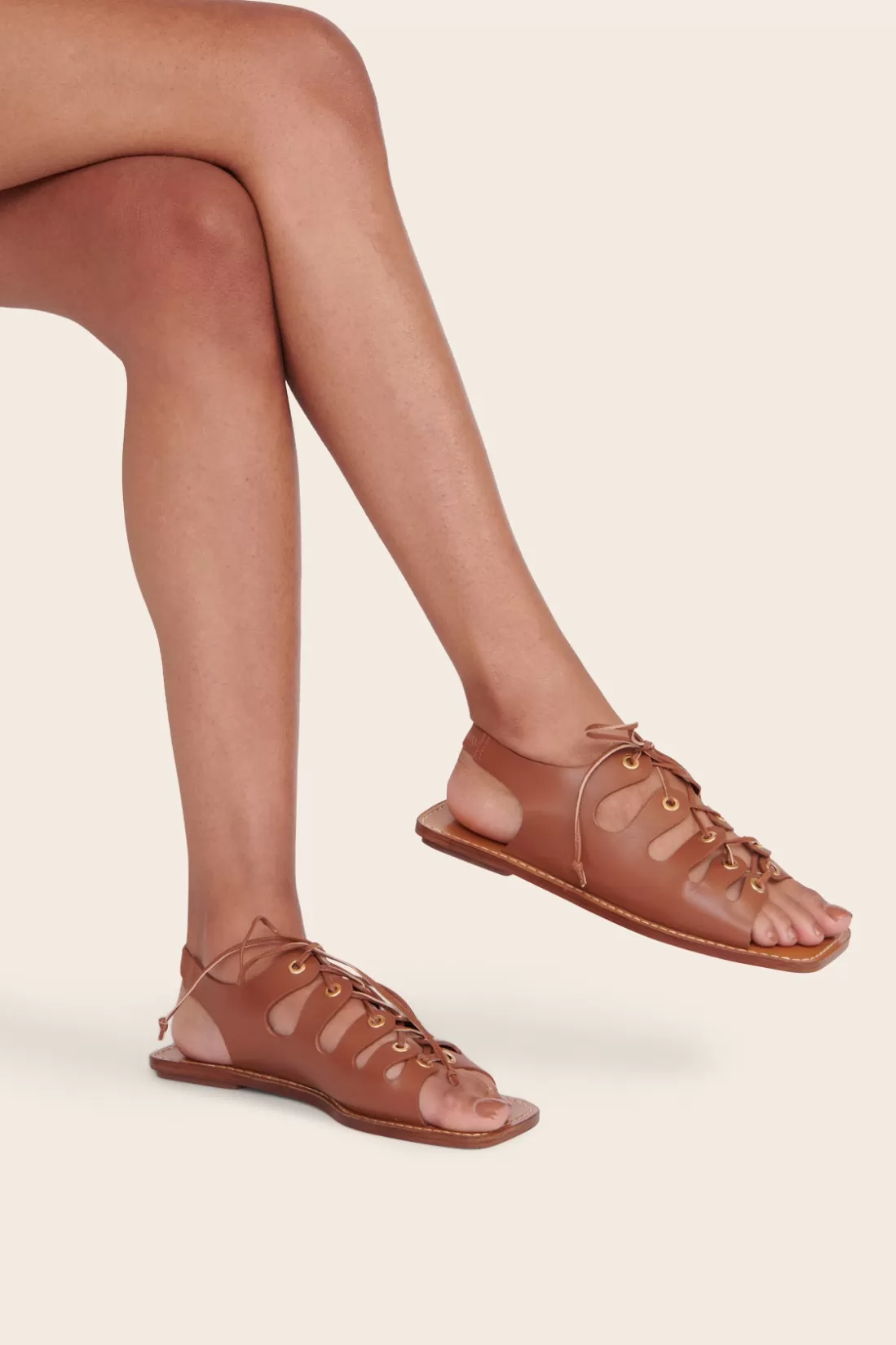 STAUD - QUINN SANDAL TAN