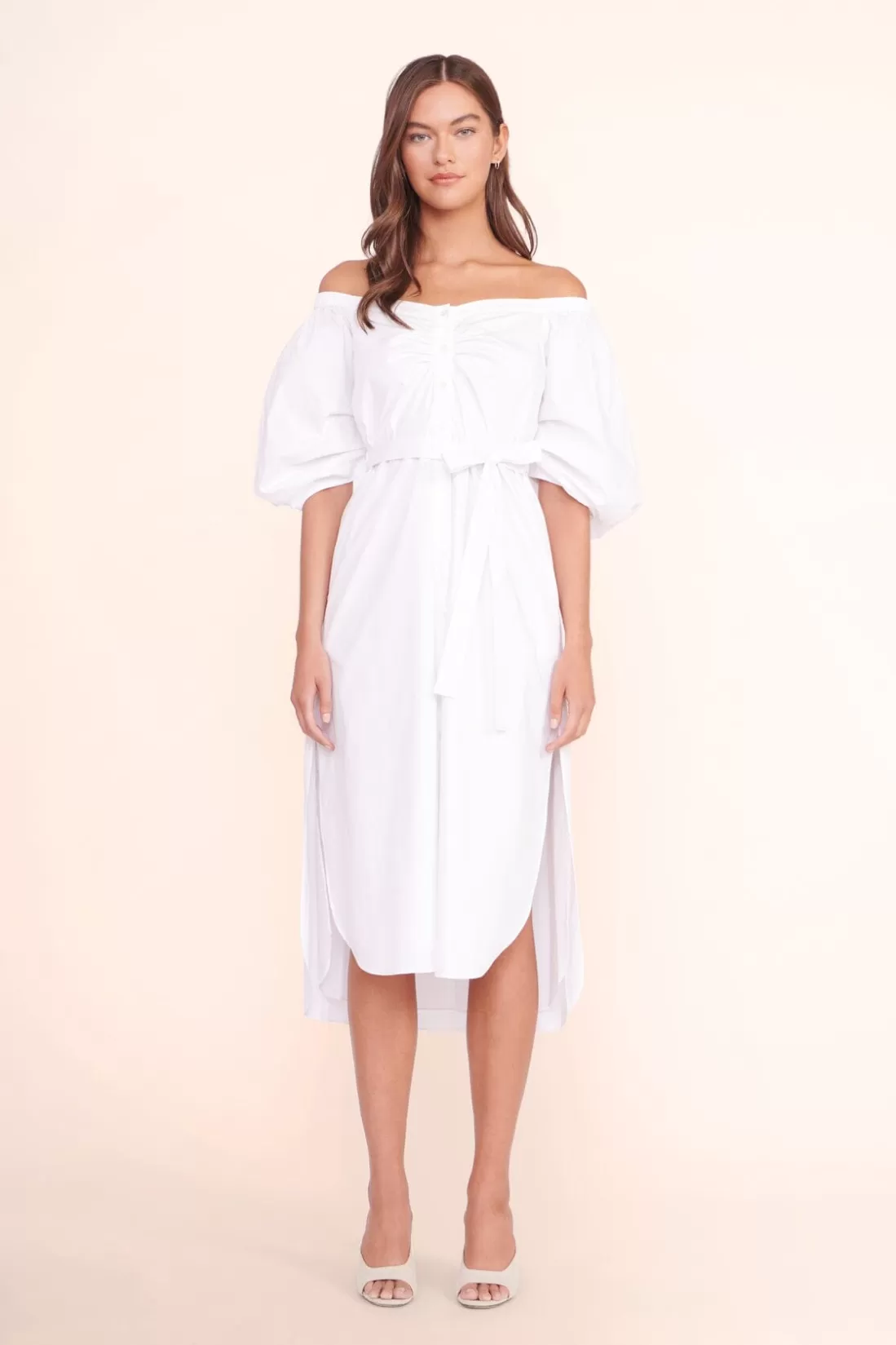 STAUD - REESE DRESS WHITE