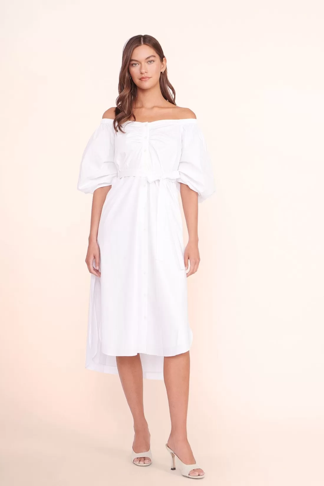 STAUD - REESE DRESS WHITE