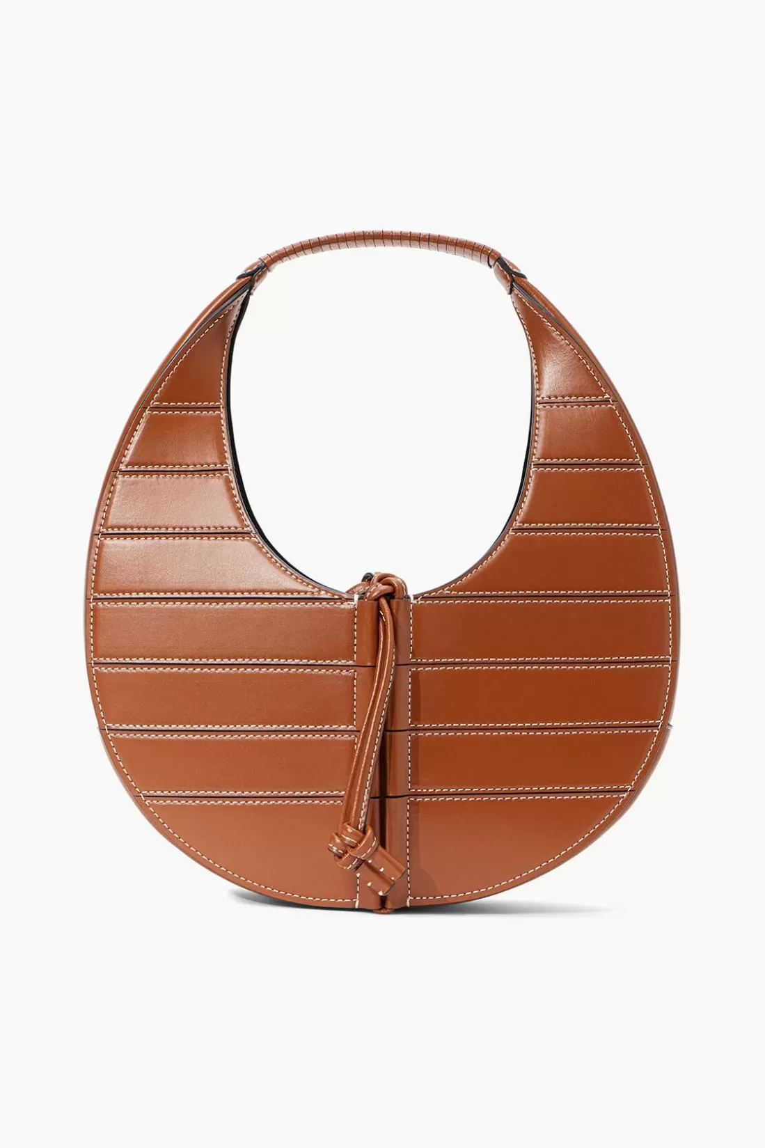 STAUD - SLATTED MOON BAG TAN