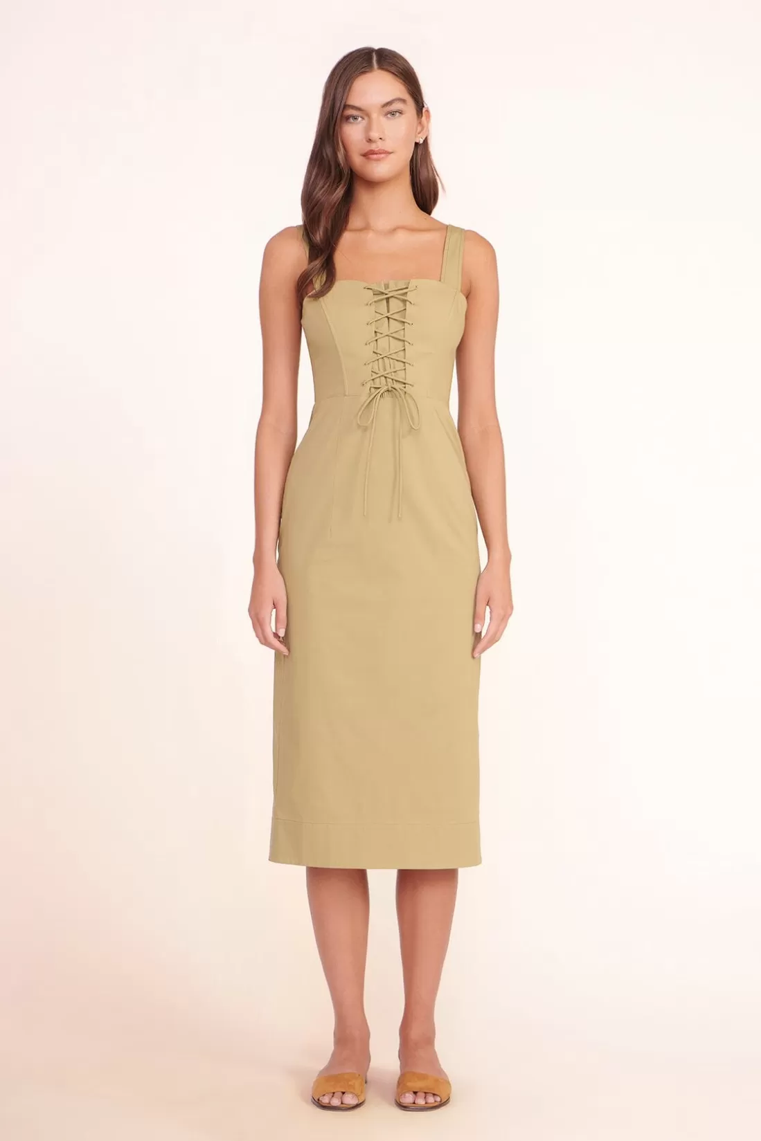 STAUD - SUTTON DRESS KHAKI